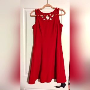 WHBM red sheath dress size 4